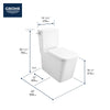 [39662000] Two-piece Right Height Elongated Toilet with seat, Left-Hand Trip Lever - Alpine White