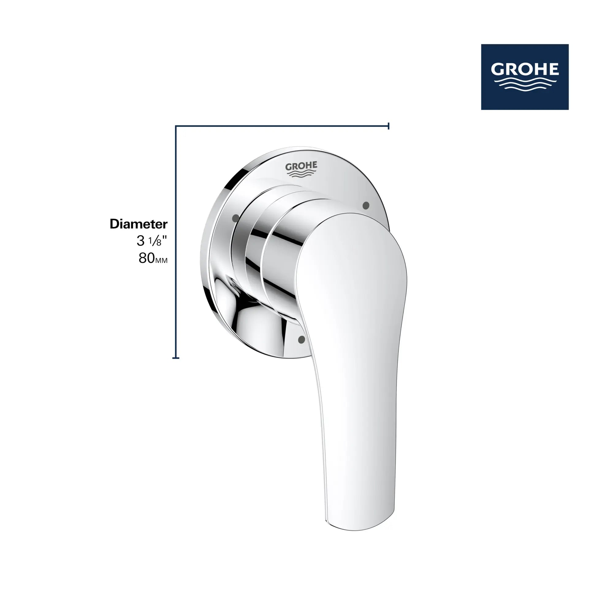3-Way Diverter Trim // GROHE STARLIGHT CHROME // 68859_GROHE_Eurosmart_Bath_Trim_19972_3_Infographics_1_0_CDNwebp.webp