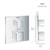 [24158000] Dual Function 2-Handle Thermostatic Valve Trim - GROHE StarLight Chrome