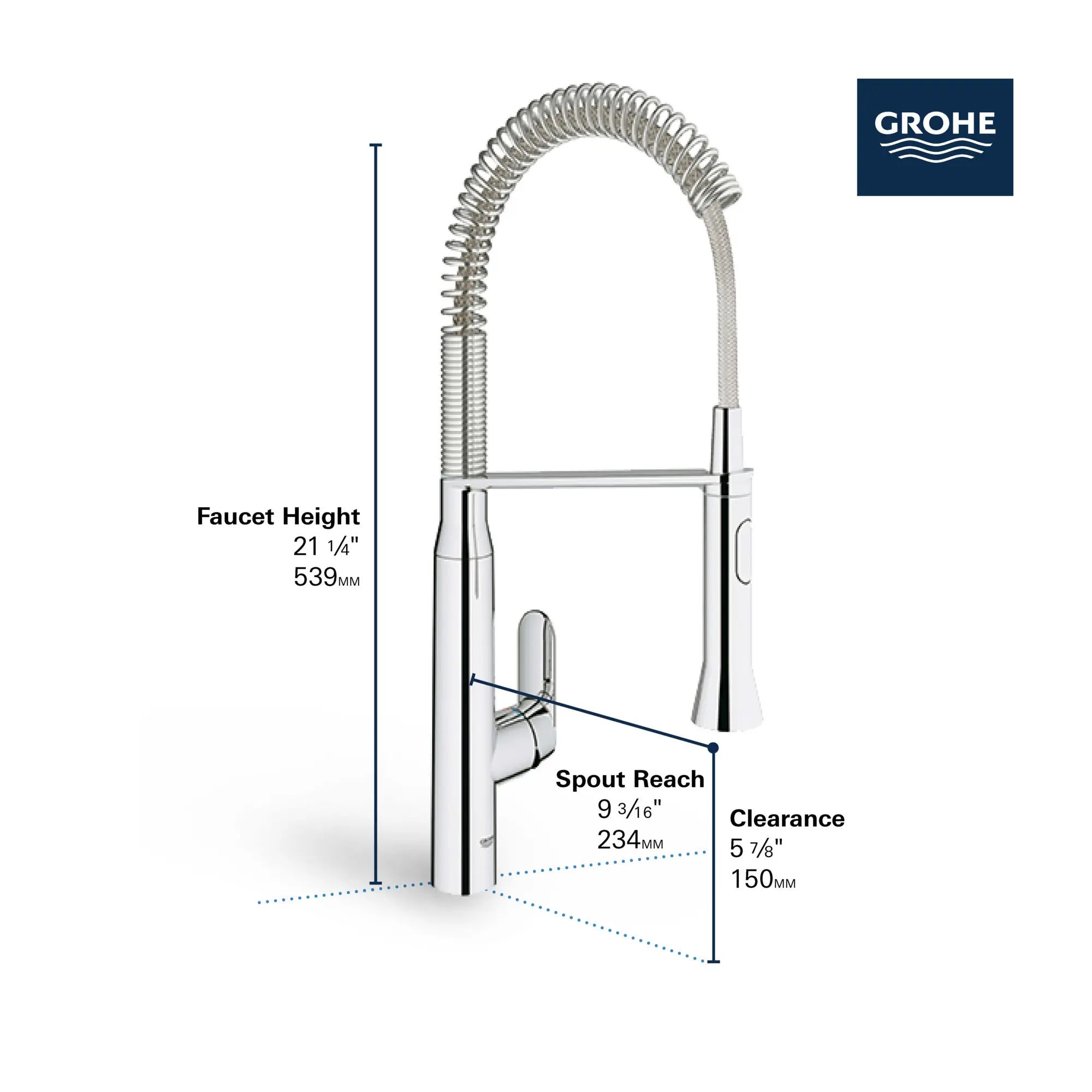 K7 Medium Single-Handle Semi-Pro Dual Spray Kitchen Faucet 1.75 GPM (6.6 L/min) // GROHE STARLIGHT CHROME // 68971_GROHE_K7_SemiPro_Kitchen_Faucet_31380_0_Infographics_2_0_CDNwebp.webp