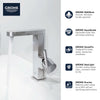 [23956003] Single Hole Single-Handle M-Size Bathroom Faucet, 1.2 GPM (4.5 L/min) - GROHE StarLight Chrome