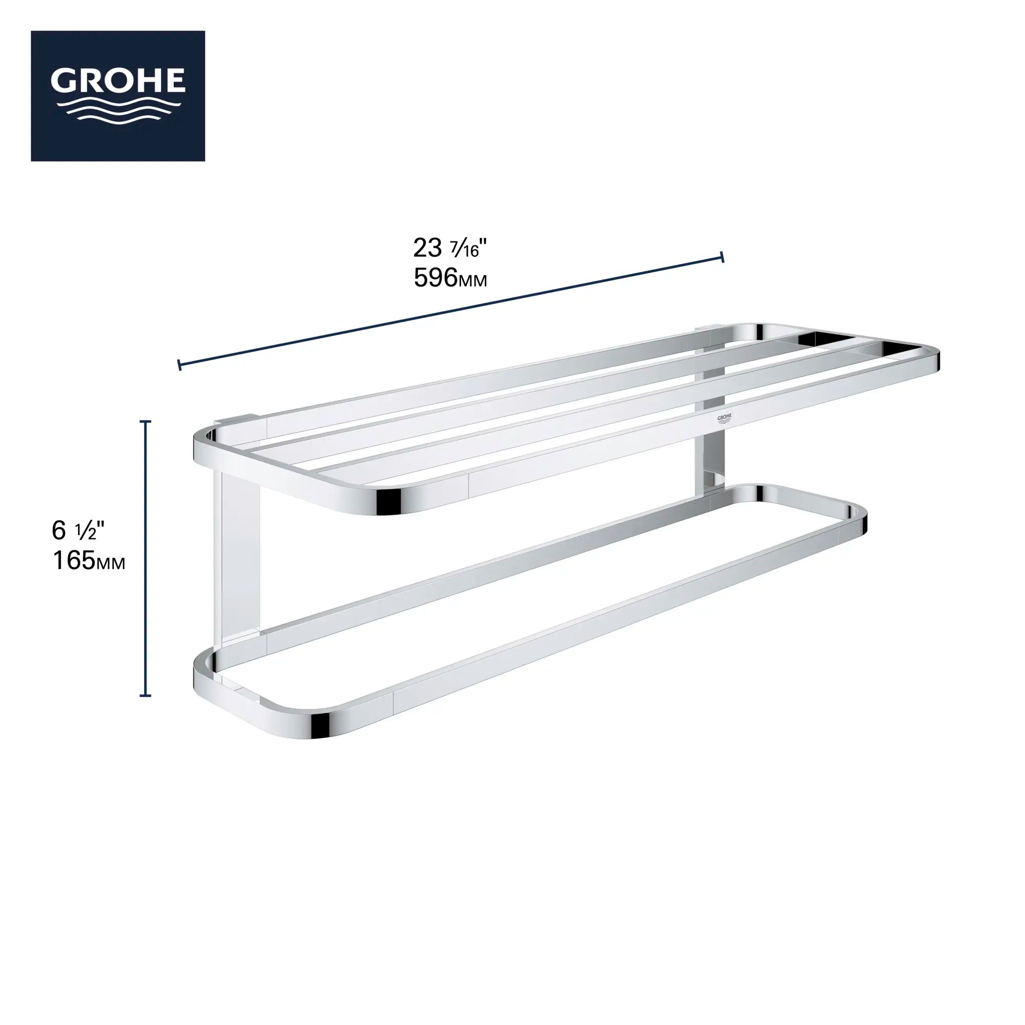 Towel Rack // GROHE STARLIGHT CHROME // 69090_GROHE_Selection_Acessories_Towel_Rack_41066_Info_1_0_CDNwebp.webp