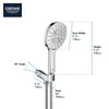 [26604000] Hand Shower Kit - 3 Sprays, 1.75 gpm (6.6 L/min) - GROHE StarLight Chrome