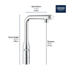 [31616000] Essence SmartControl Pull-Out Single Spray Kitchen Faucet 1.75 GPM (6.6 L/min) - GROHE StarLight Chrome