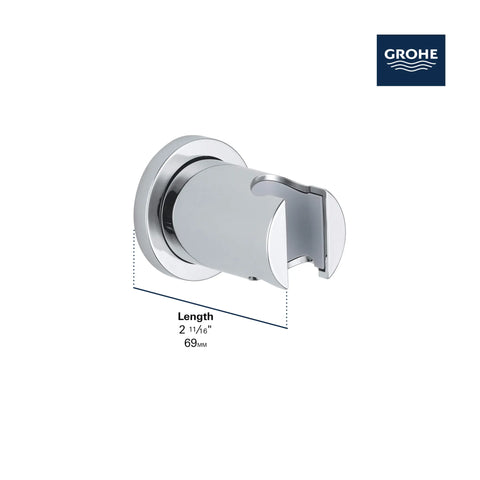 Rainshower Round  Handshower Wall Mount Holder - Moon White