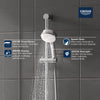 [2757120E] 100 Hand Shower - 2 Sprays, 1.5 GPM (5.7 L/min) - GROHE StarLight Chrome