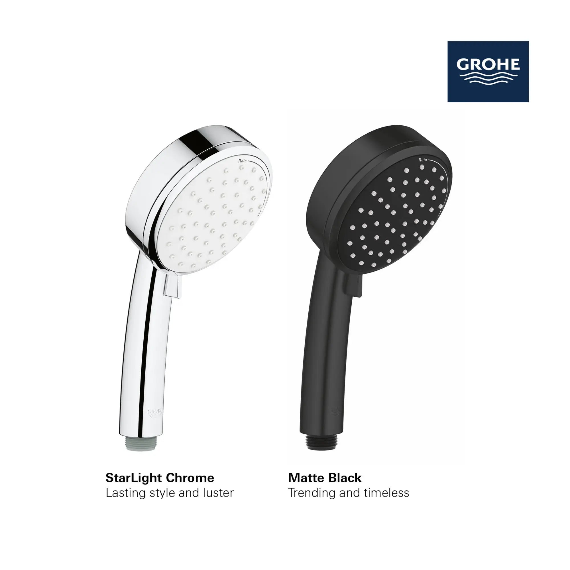 100 Hand Shower - 2 Sprays, 1.5 GPM (5.7 L/min) // GROHE STARLIGHT CHROME // 69246_GROHE_Matte_Black_Launch_FINISH_27571_E_TEMPESTA_COSMOPOLITAN_100_HAND_SHOWER_Info_1_0_CDNwebp.webp