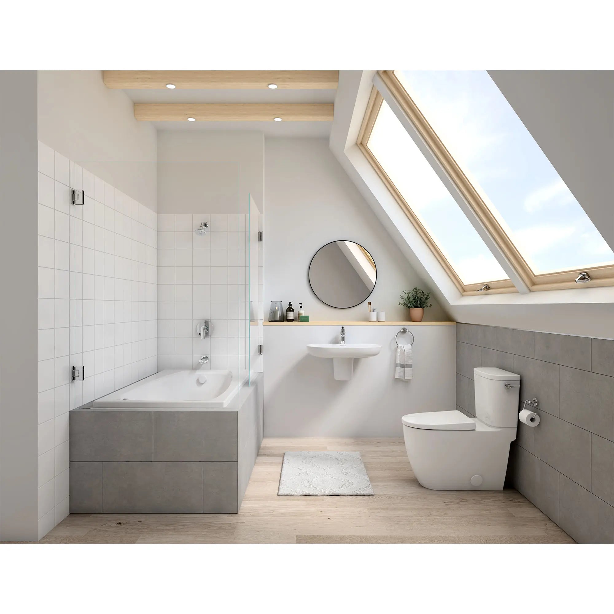 Two-piece Right height Elongated Toilet with seat, Right-Hand Trip Lever // RIGHT / ALPINE WHITE // 70385_B-23990003_39669000_39657000_39676000_13356003_19458003_26044001_CDNwebp.webp