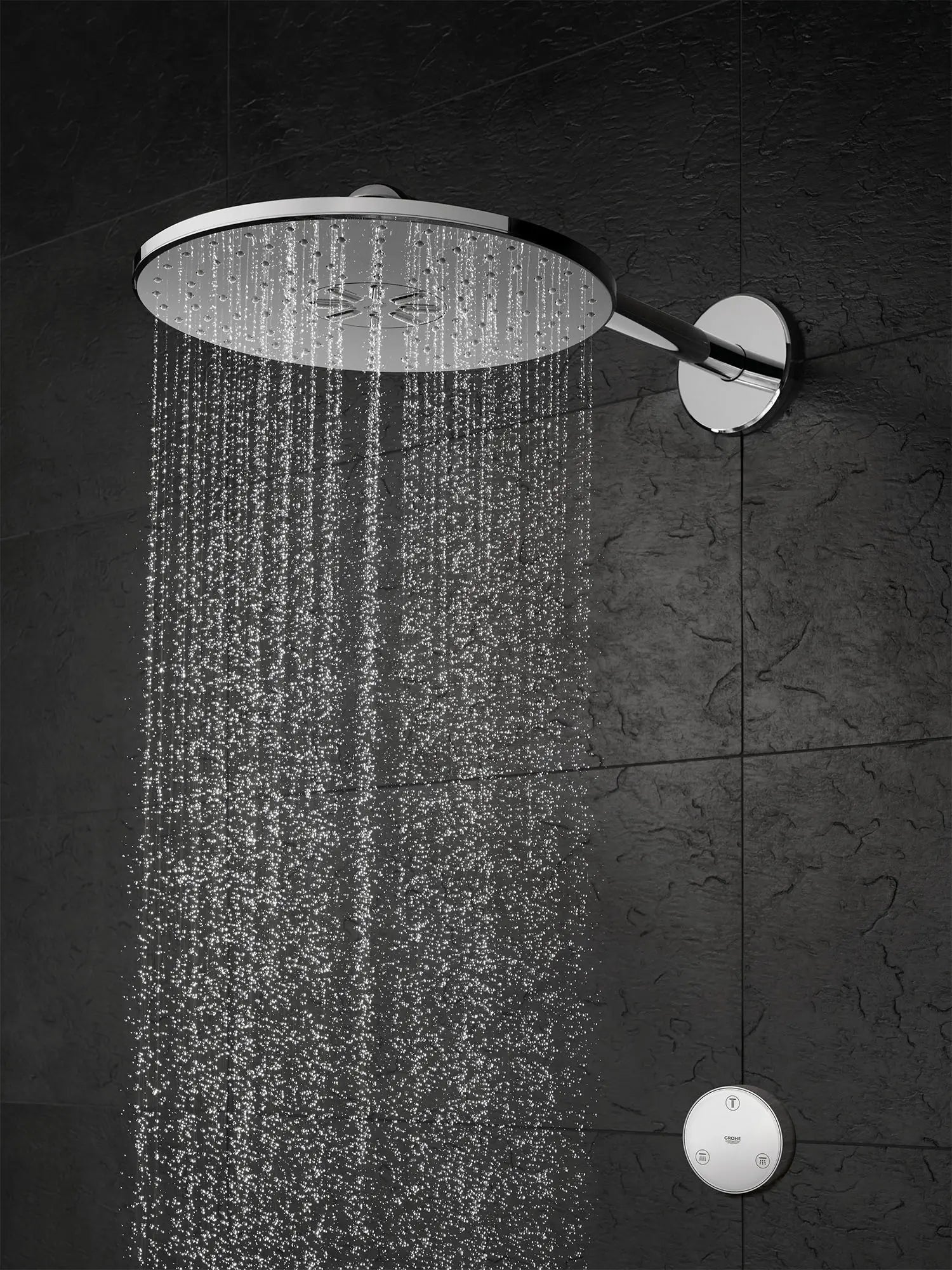 Shower Head with Remote, 12" - 2 Sprays, 1.75 GPM (6.6 L/min) // GROHE STARLIGHT CHROME // 70887_B-26644000_26646000_CDNwebp.webp