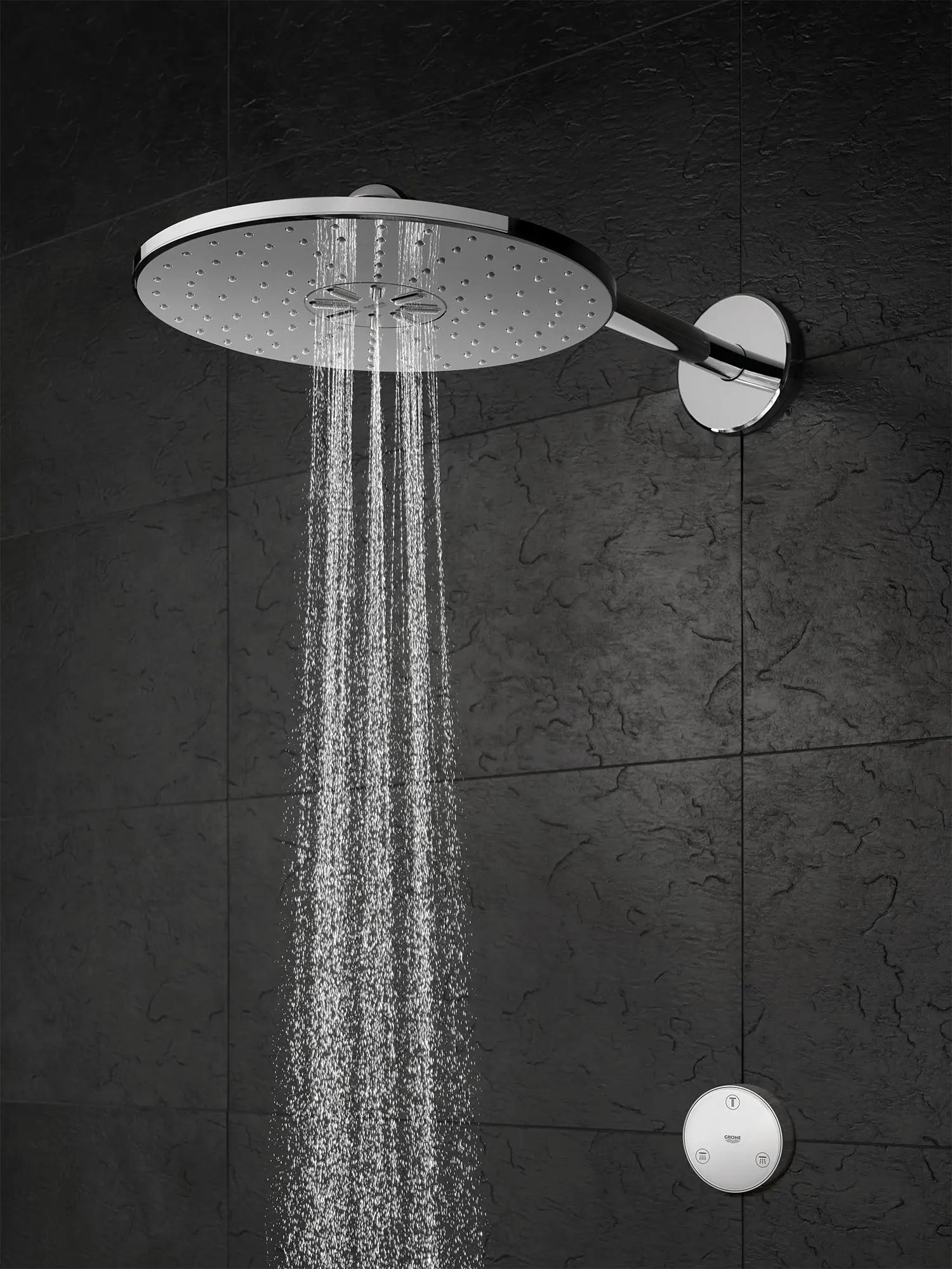 Shower Head with Remote, 12" - 2 Sprays, 1.75 GPM (6.6 L/min) // GROHE STARLIGHT CHROME // 70888_B-26644000_26646000_1_CDNwebp.webp