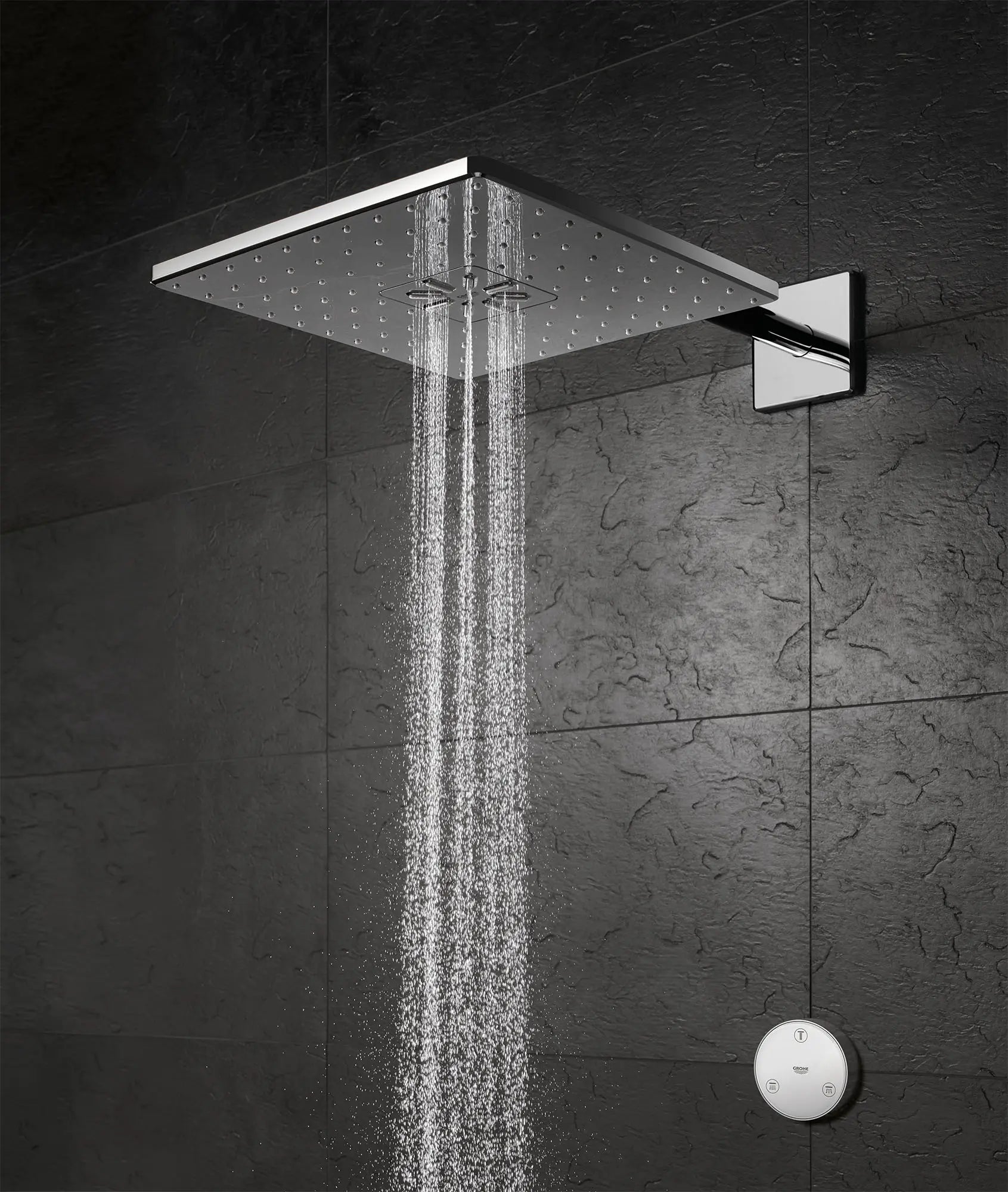 Shower Head with Remote, 12" - 2 Sprays, 1.75 GPM (6.6 L/min) // GROHE STARLIGHT CHROME // 70897_B-26645000_26646000_1_CDNwebp.webp