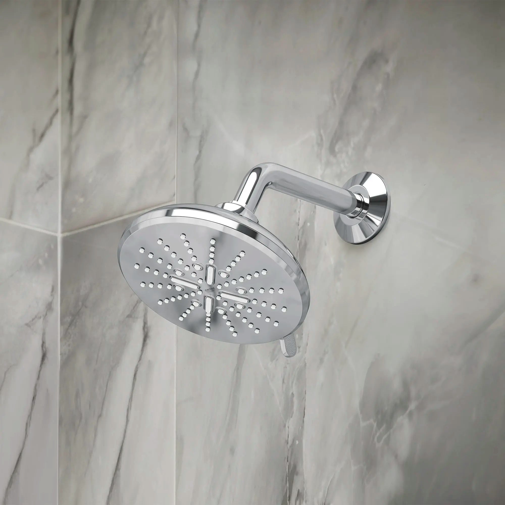 Shower Head, 6-1/2" - 3 Sprays, 1.75 GPM (6.6 L/min) // GROHE STARLIGHT CHROME // 71040_B-26789000_27412000_CDNwebp.webp