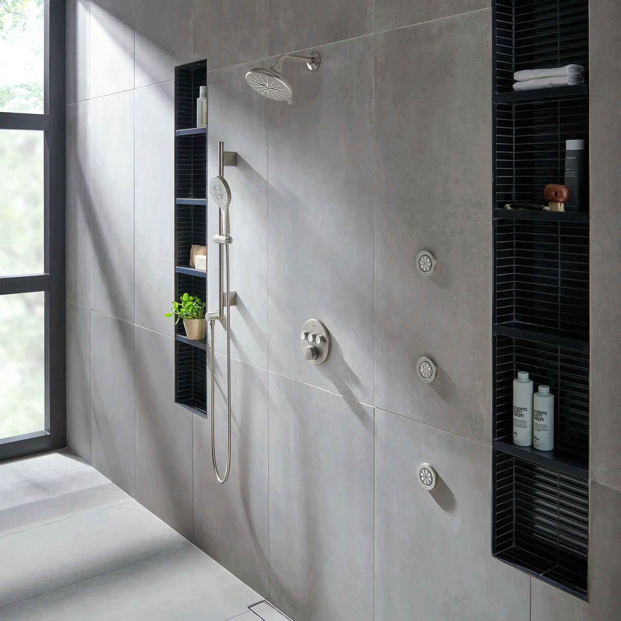 Triple Function Thermostatic Valve Trim // BRUSHED NICKEL INFINITYFINISH // 71057_B-26789EN0_26633EN0_26603EN0_26545EN0_29138EN0_CDNwebp.webp