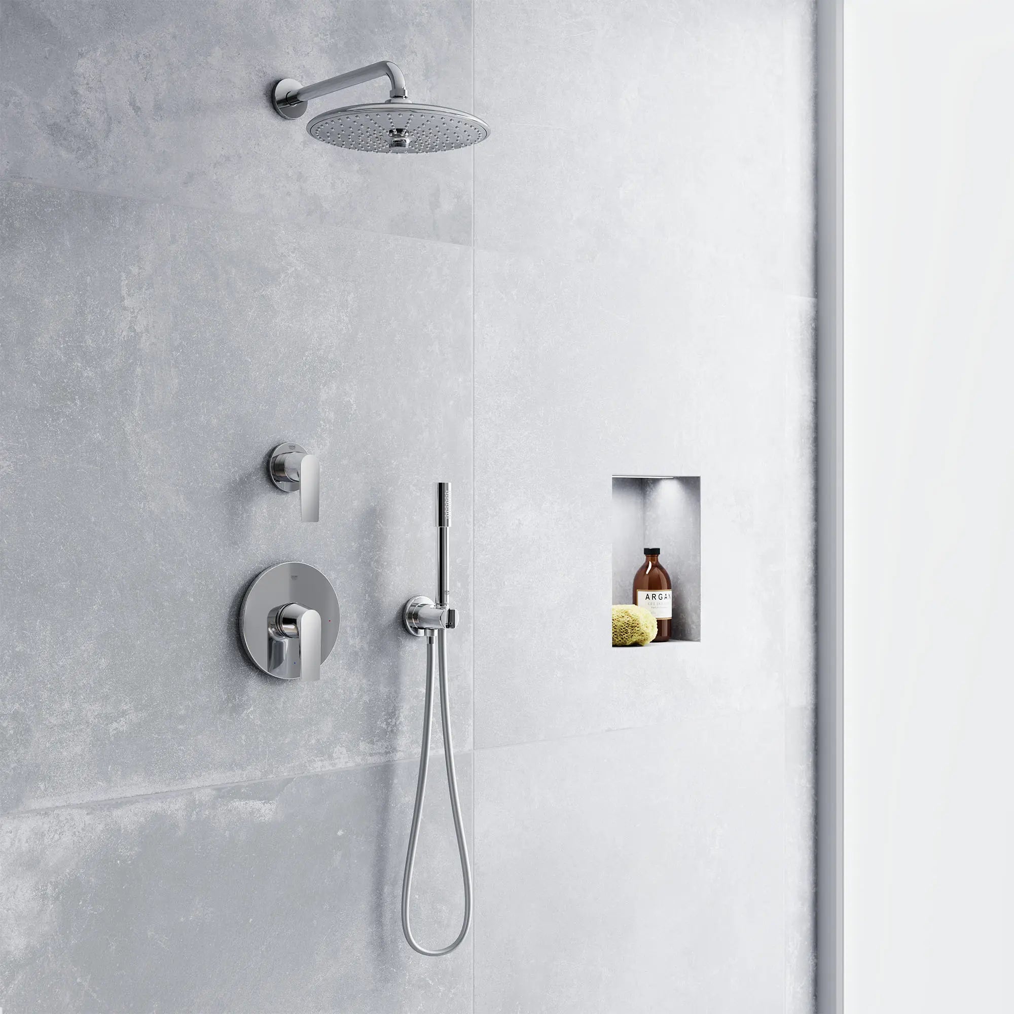 260 Shower Head, 10" - 3 Sprays, 2.5 gpm // GROHE STARLIGHT CHROME // 71513_B-29299000_29298000_26457000_CDNwebp.webp
