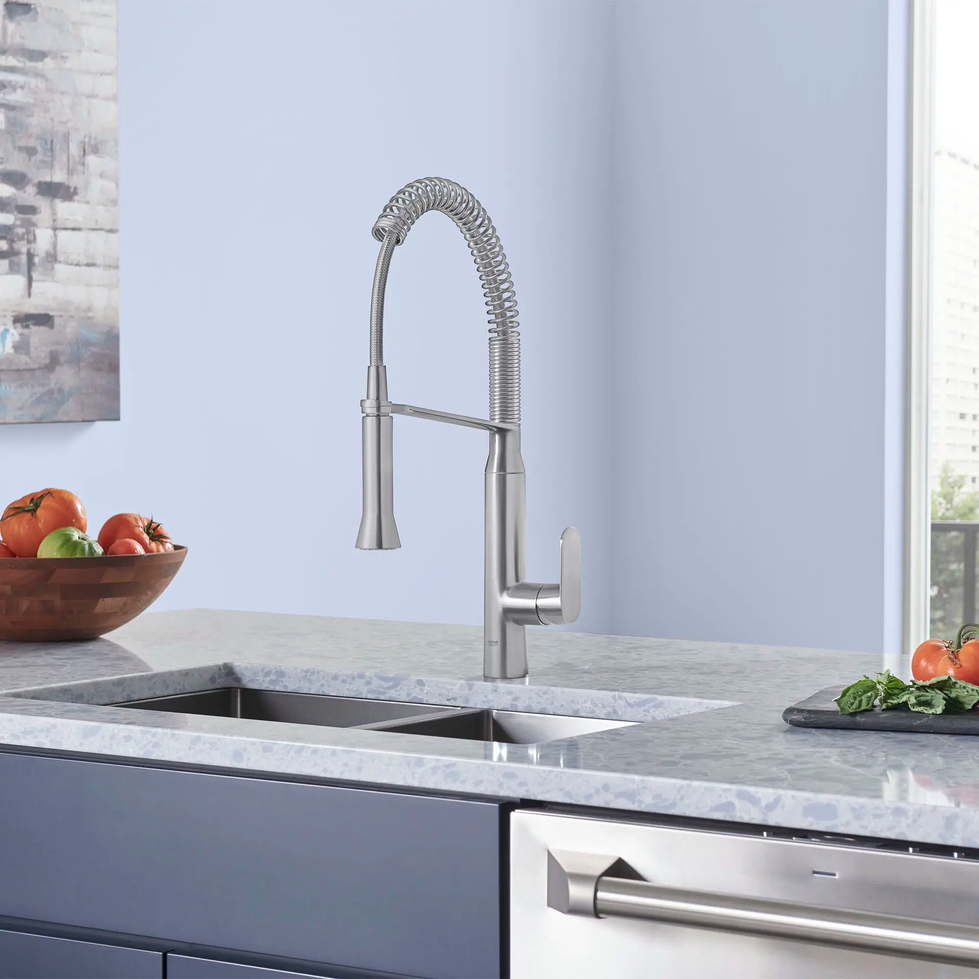 K7 Medium Single-Handle Semi-Pro Dual Spray Kitchen Faucet 1.75 GPM (6.6 L/min) // SUPERSTEEL INFINITYFINISH // 71923_B-31380DC0_CDNwebp.webp