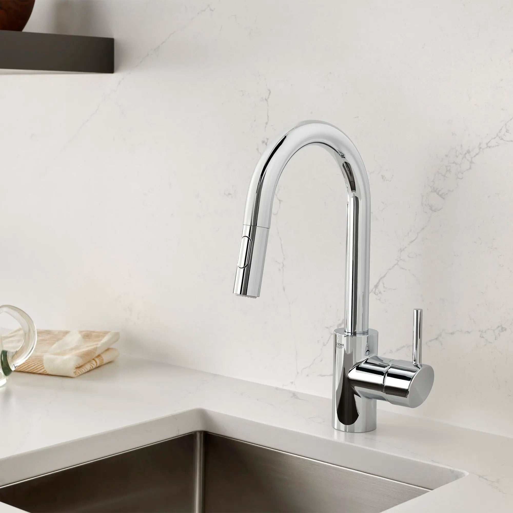 Concetto Single-Handle Pull Down Prep Faucet 1.75 GPM (6.6 L/min) // GROHE STARLIGHT CHROME // 71960_B-31479001_4_CDNwebp.webp