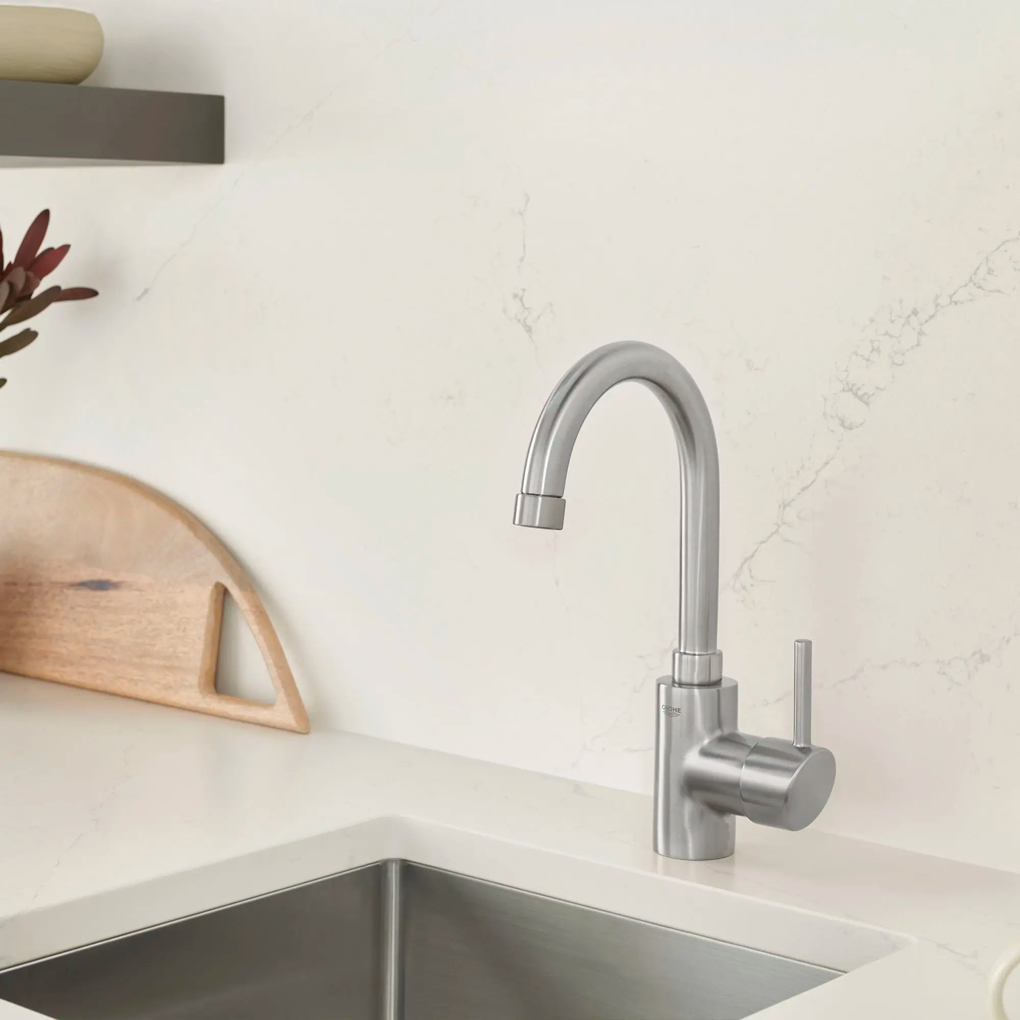 Single-Handle Pull Down Dual Spray Bar Faucet 5.7 L/min (1.5 gpm) // SUPERSTEEL INFINITYFINISH // 72012_B-31518DC0_1_CDNwebp.webp