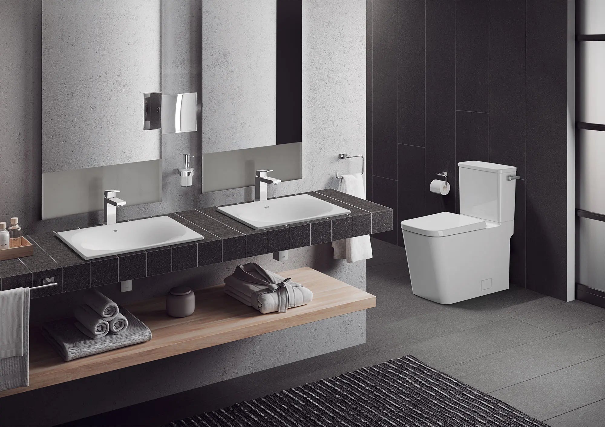 Two-piece Right Height Elongated Toilet with seat, Right-Hand Trip Lever // RIGHT / ALPINE WHITE // 72392_B-39663000_39660000_CDNwebp.webp