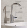 [23486001] Side-Handle Centerset Bathroom Faucet L-Size - GROHE StarLight Chrome
