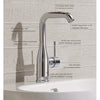 [2348600A] Single Hole Single-Handle L-Size Bathroom Faucet, 1.2 GPM (4.5 L/min) - GROHE StarLight Chrome
