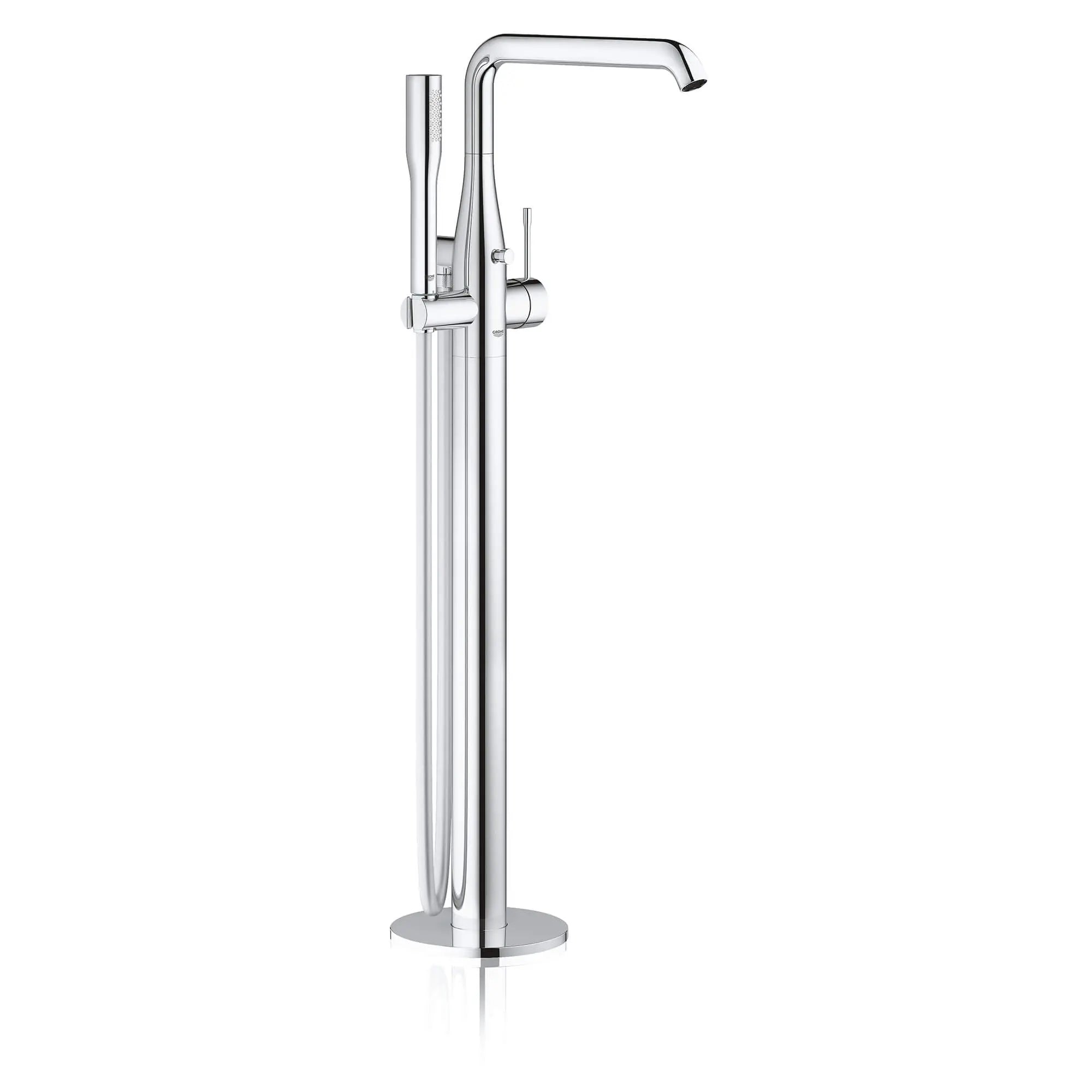 Floor Standing Tub Filler with Hand Shower // GROHE STARLIGHT CHROME // 836_23491001-floor-standing-tub-filler-enviro-1_0_CDNwebp.webp