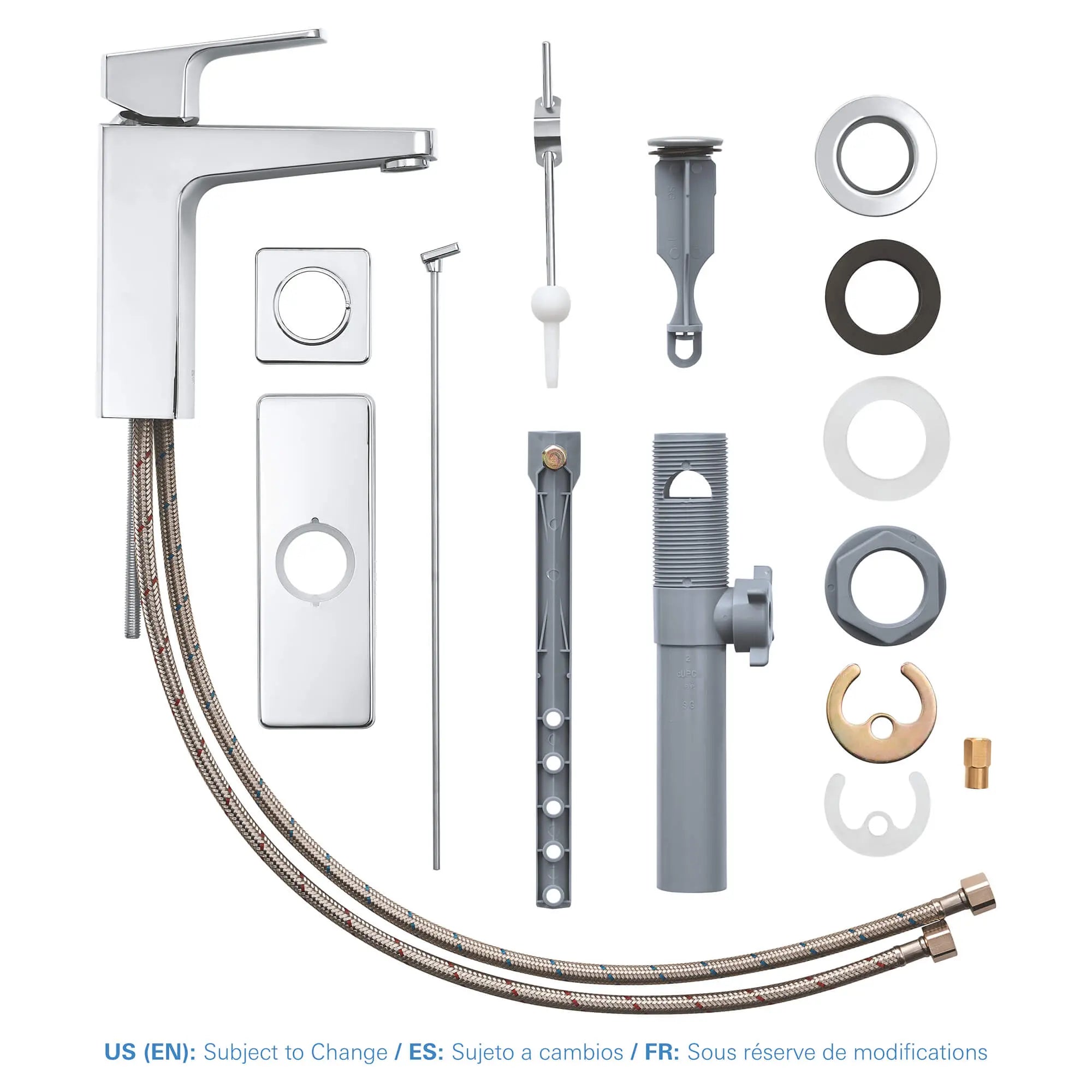 Tallinn Single Hole Single-Handle Bathroom Faucet, 1.2 GPM (4.5 L/min) // GROHE STARLIGHT CHROME // 900_23838000-single-handle-4-inch-centerset-bathroom-faucet-enviro-7_0_CDNwebp.webp