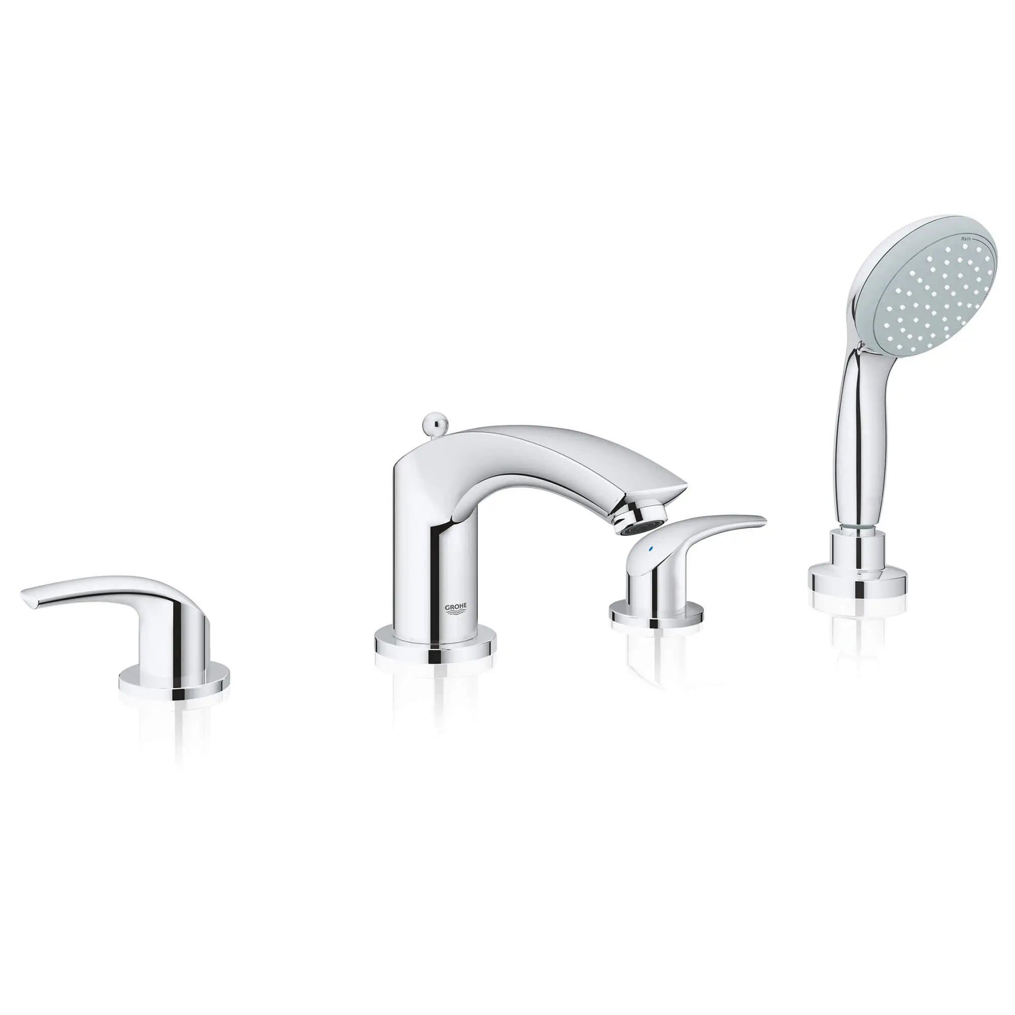 4-Hole 2-Handle Deck Mount Roman Tub Faucet with 1.75 GPM Hand Shower // GROHE STARLIGHT CHROME // 961_25170002-four-hole-roman-bathtub-faucet-with-handshower-enviro-1_0_CDNwebp.webp